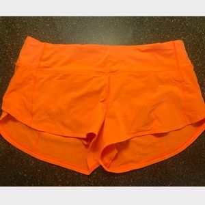 Lululemon Neon Orange Shorts 6